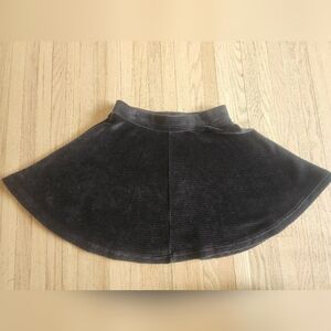 Topshop Velour Skater Mini Skirt